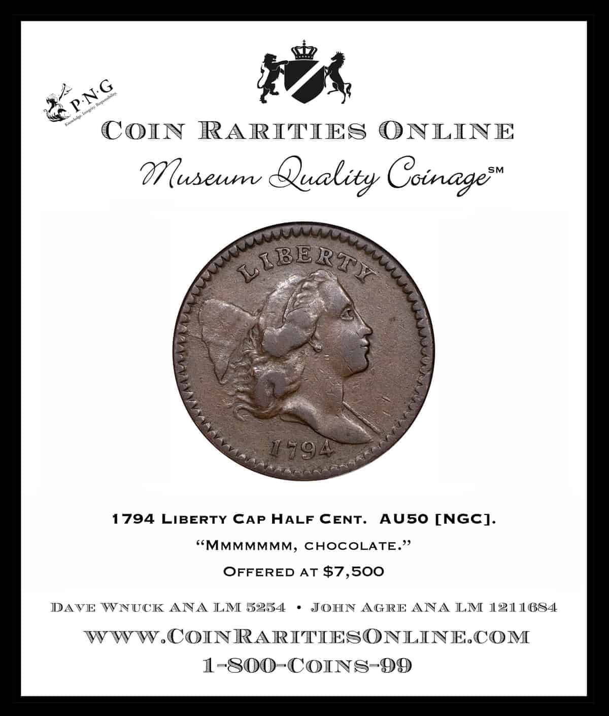 1794 Half Cent N50 Color